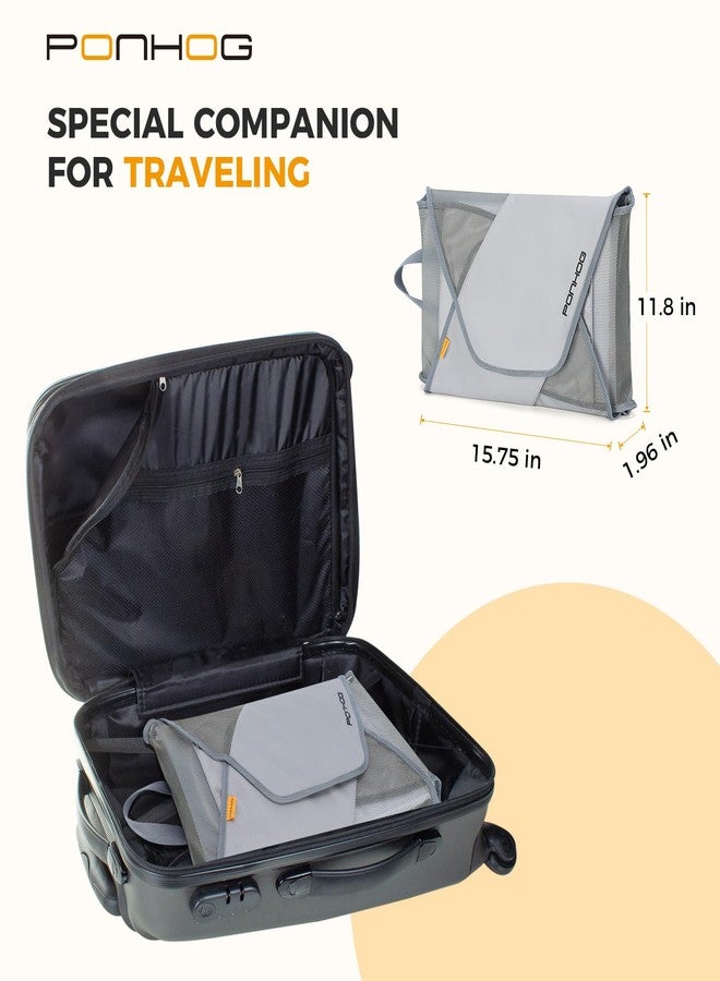 Ponhog Garment Folder - Original Garment Packing Folder Premium Travel Garment Bag Foldable Clothes Shirt Bags Luggage Accessory with Wrinkle-Free Folding Board and Compression Wings Grey - Image 5