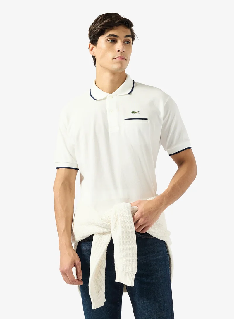 LACOSTE Classic Fit  Pocket Detail Piqué Polo