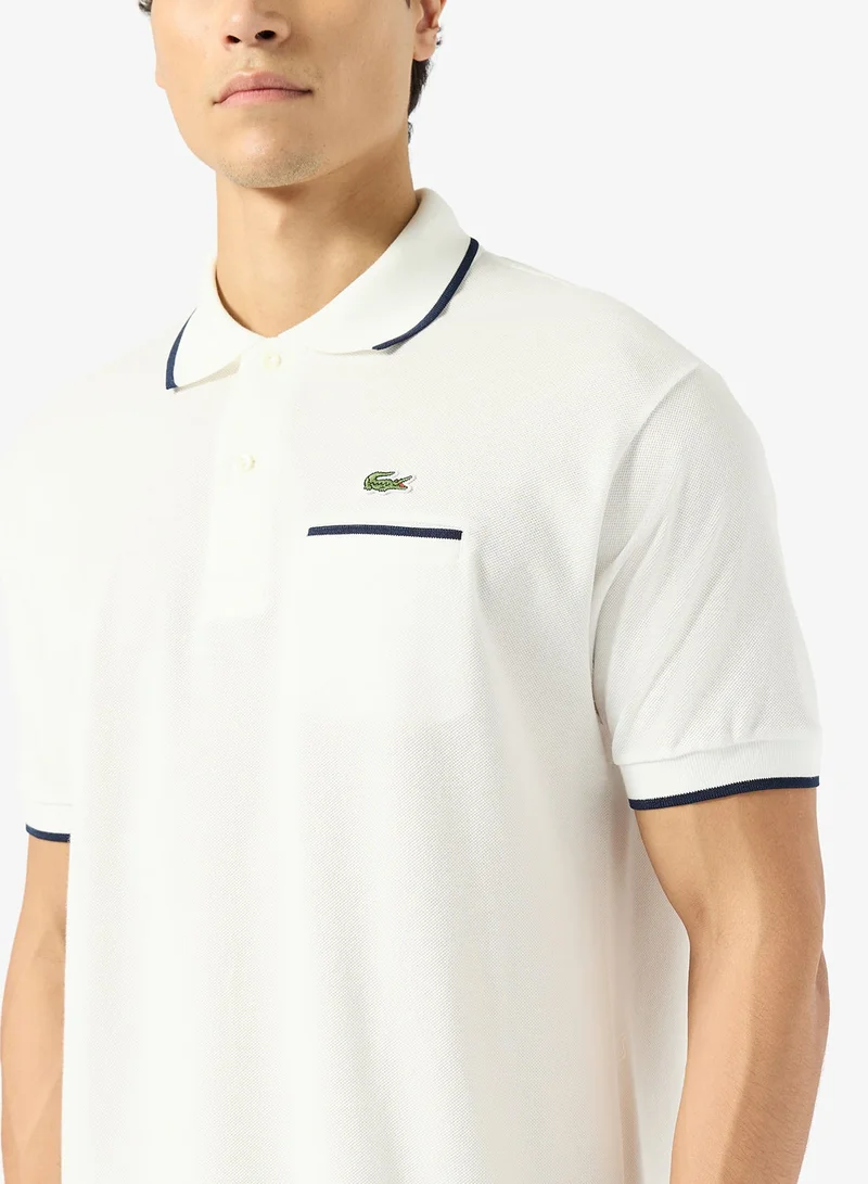 LACOSTE  Classic Fit  Pocket Detail Piqué Polo for Men | Best Price UAE