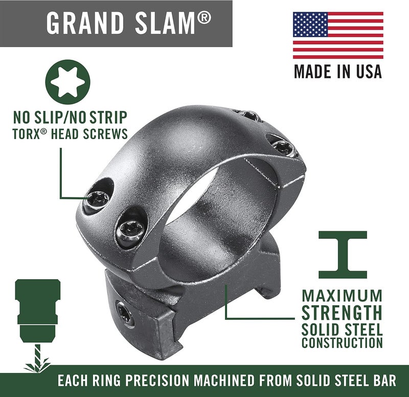 Weaver Grand Slam Rings_for 1-inch Optic_TopMount_Hunter Riflescope Rings - Image 2