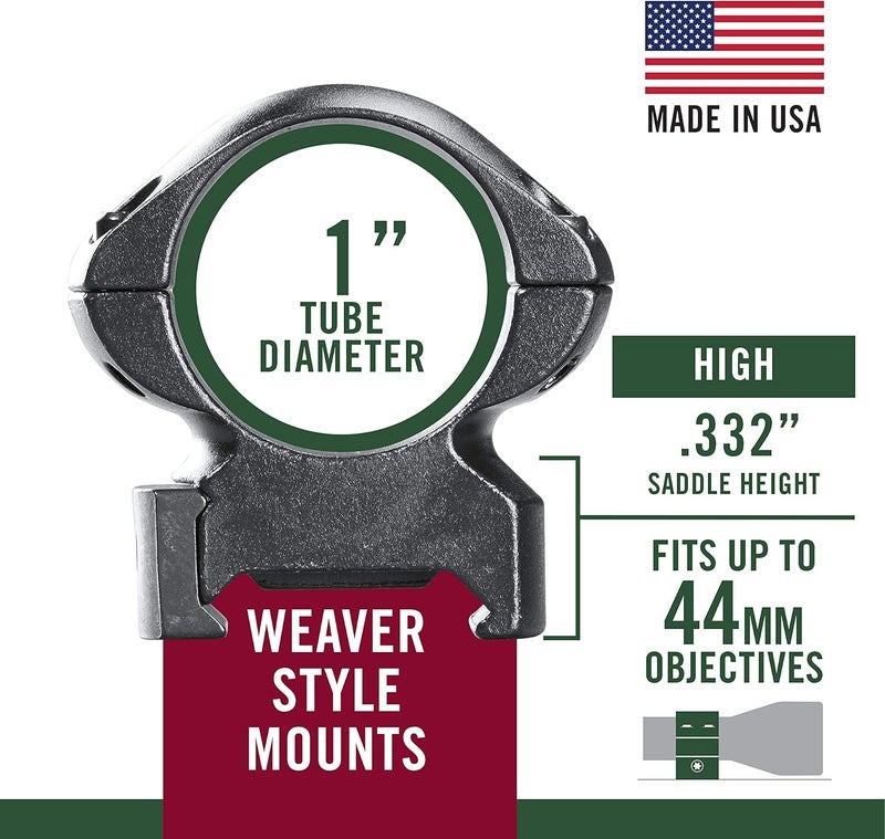 Weaver Grand Slam Rings_for 1-inch Optic_TopMount_Hunter Riflescope Rings - Image 3