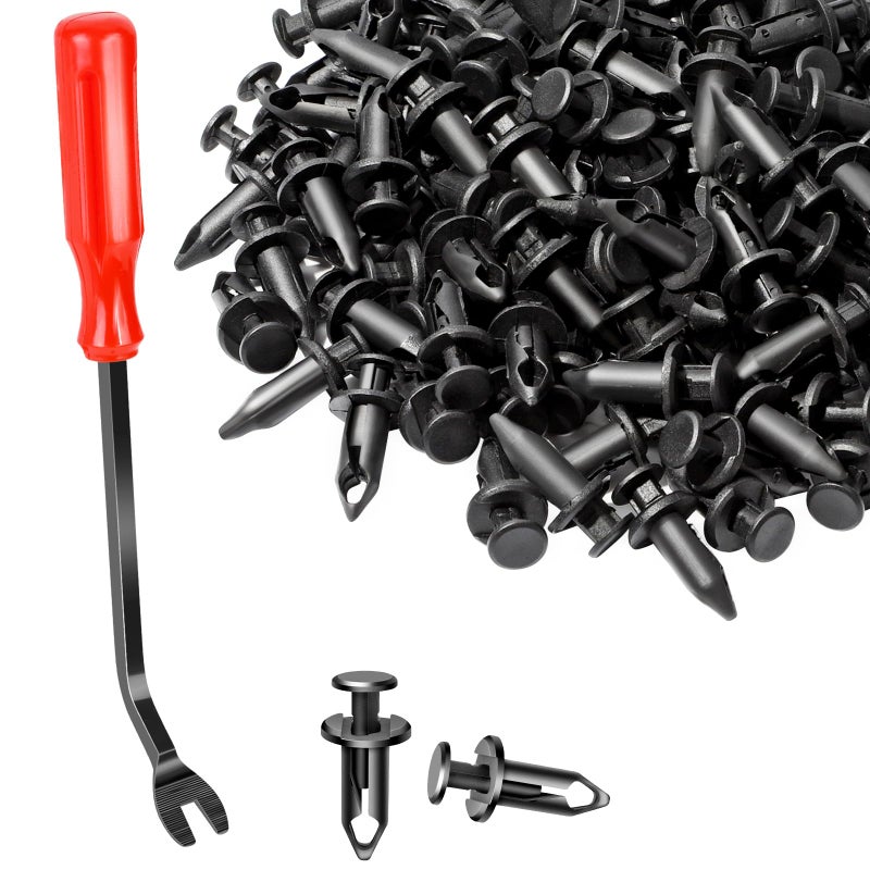 moveland 120 PCS 8mm UTV ATV Fender Clips Push Body Rivets Fasteners Clamps Compatible with RZR Kawasaki TRX Honda Suzuki and More Include Plastic Fastener Removal Tool