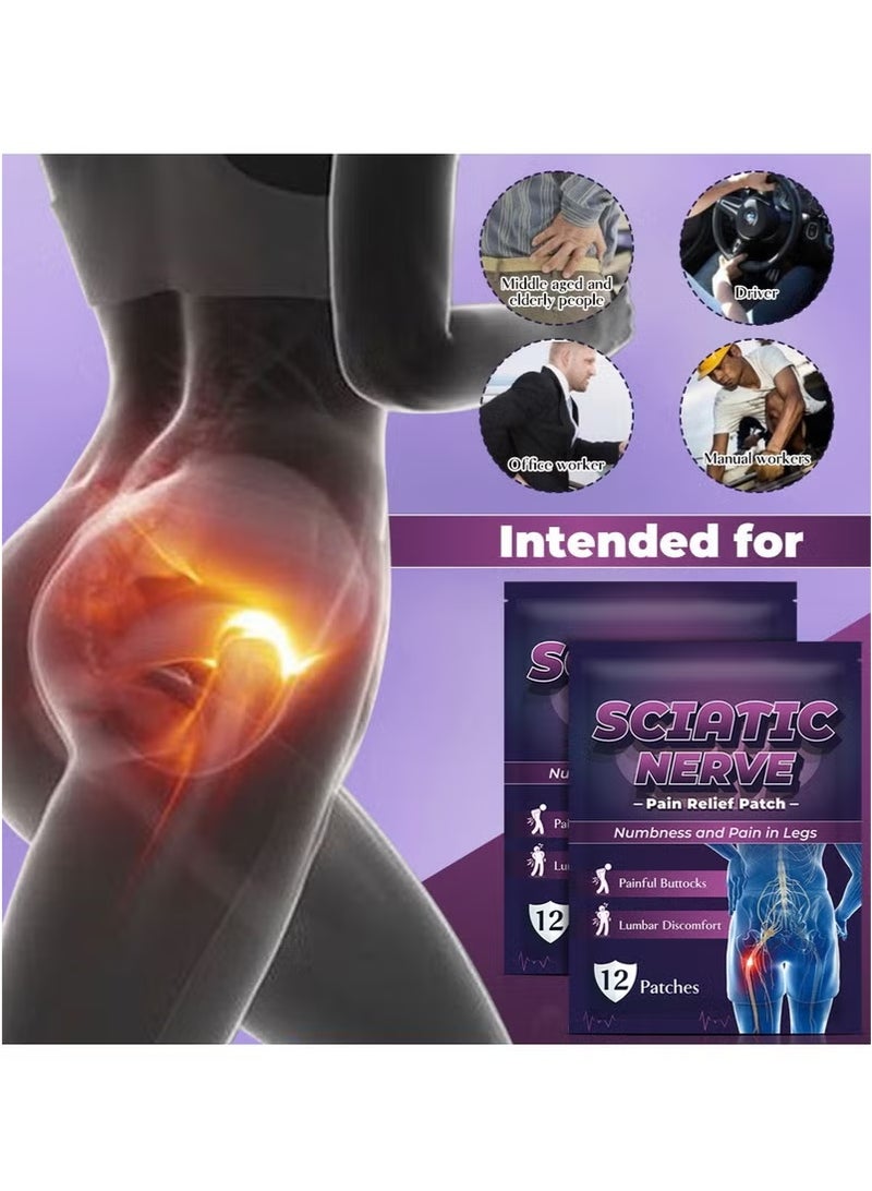 سوميفون ٣ أكياس من رقعة Sumifun لتخفيف آلام العصب الوركي، رقعة قطنية، ١٢ رقعة/كيس - Image 4