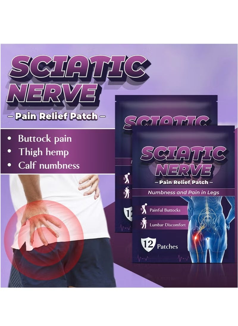 سوميفون ٣ أكياس من رقعة Sumifun لتخفيف آلام العصب الوركي، رقعة قطنية، ١٢ رقعة/كيس - Image 2