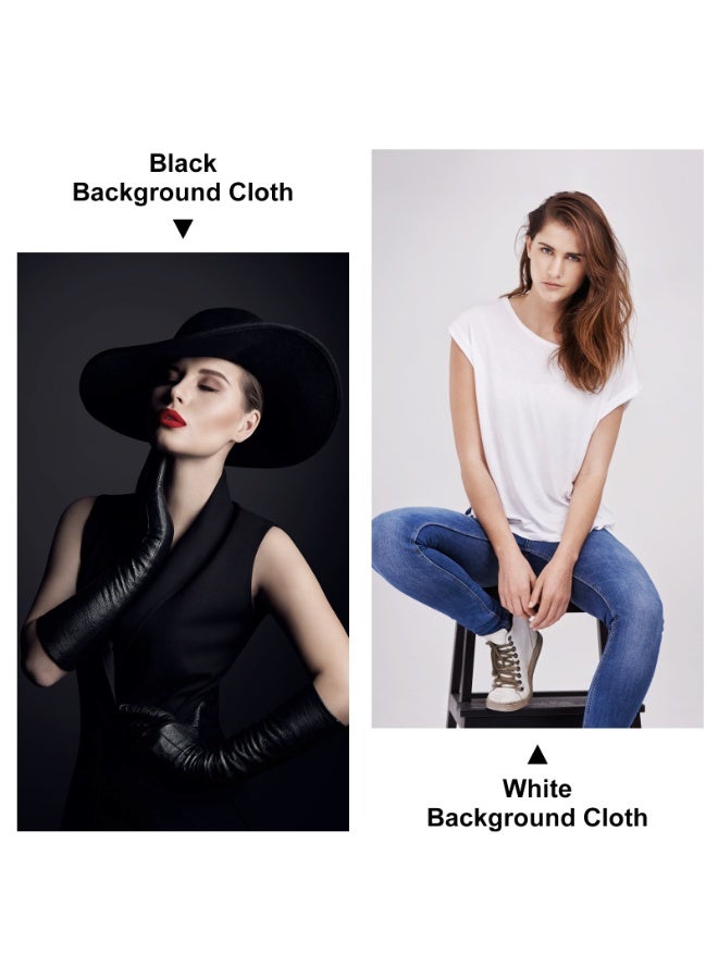 PULUZ 118.1Inch*78.7Inch Black Polyester  Backdrop Background for Photography Photo Booth Backdrop for Photoshoot Background Screen Video Recording Parties Curtain - Image 5