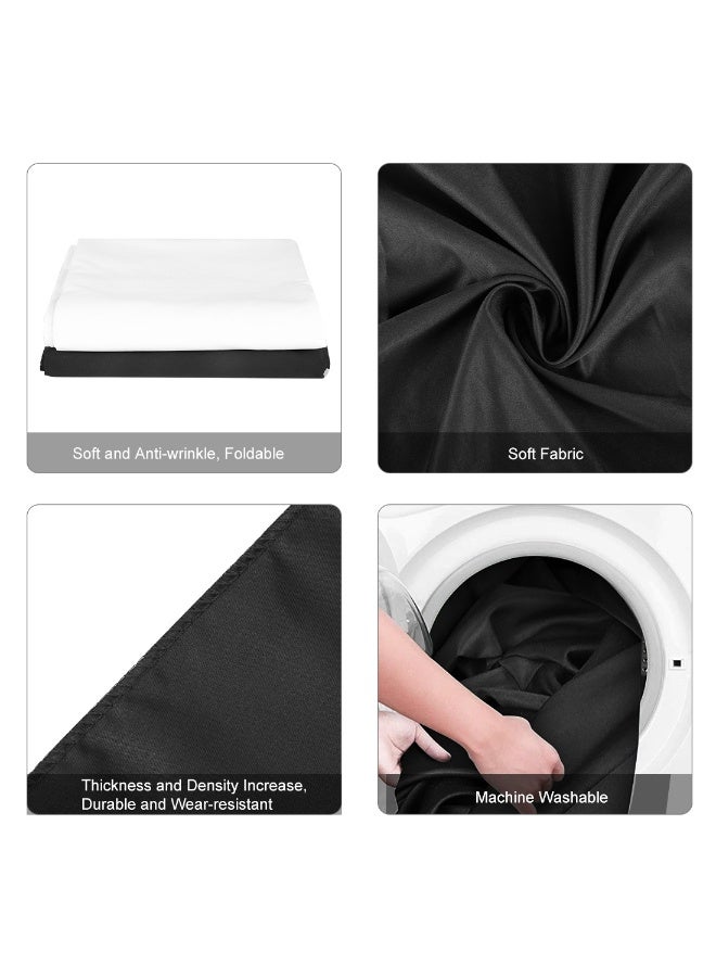 PULUZ 118.1Inch*78.7Inch Black Polyester  Backdrop Background for Photography Photo Booth Backdrop for Photoshoot Background Screen Video Recording Parties Curtain - Image 3