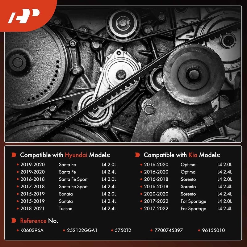 A-Premium Engine Serpentine Drive Belt for Hyundai and Kia - Image 2