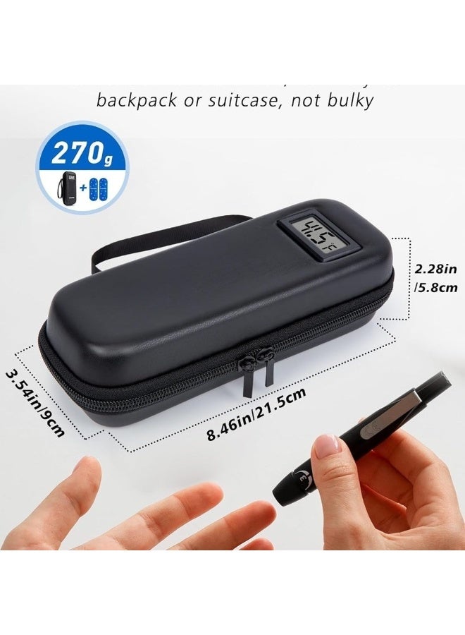 حقيبة سفر لتبريد الأنسولين - حقيبة سفر محمولة لتبريد الأنسولين مع مقياس حرارة و 2 حزمة ثلج، حقيبة تبريد معتمدة من TSA لاحتياجات مرضى السكري، الأدوية، الأقلام، اللقاحات (تحكم في درجة الحرارة 2–8°C) - Image 2