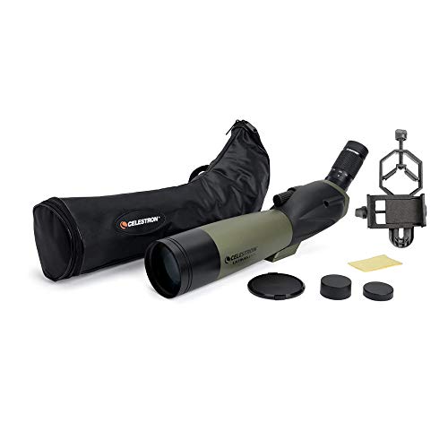 Celestron Ultima 80 Angled Spotting Scope 2060x Zoom Eyepiece MultiCoated Optics for Bird Watching Wildlife Scenery and Hunting Includes Soft Carrying Case and Smartphone Adapter - Image 1