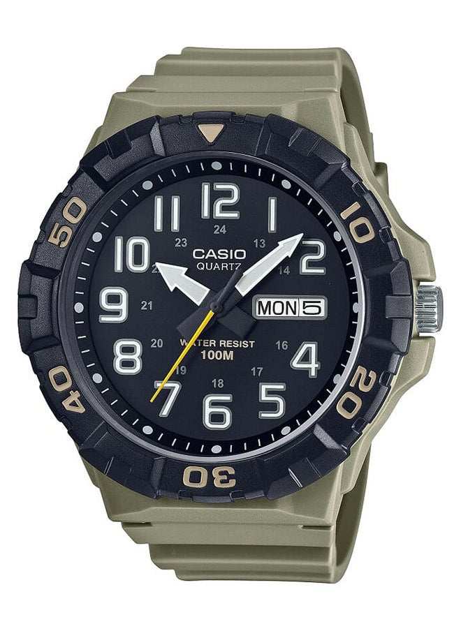 CASIO ساعة يد رجالية من الراتنج انالوج بقرص أسود MRW-210H-5AVDF  - Image 1
