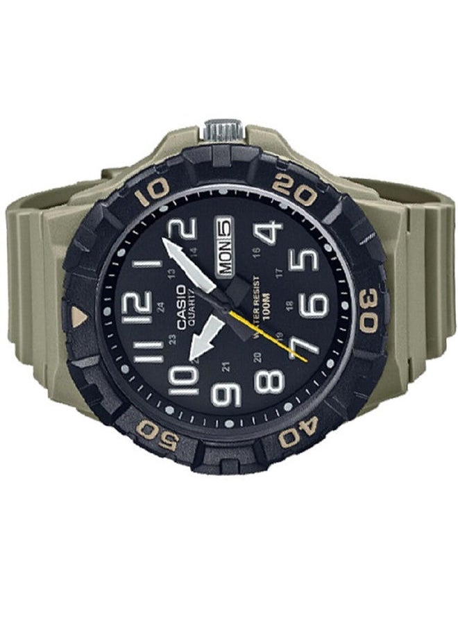 CASIO ساعة يد رجالية من الراتنج انالوج بقرص أسود MRW-210H-5AVDF  - Image 2