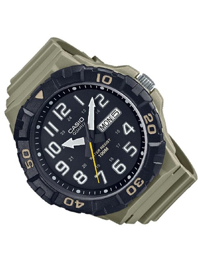 CASIO ساعة يد رجالية من الراتنج انالوج بقرص أسود MRW-210H-5AVDF  - Image 3