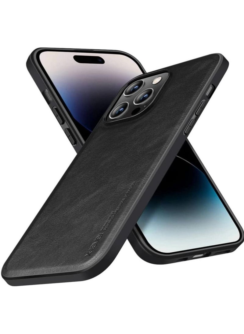 XiuWoo Compatible with iPhone 14 Pro max Case Premium PU Leather Slim Protective Business - Image 1