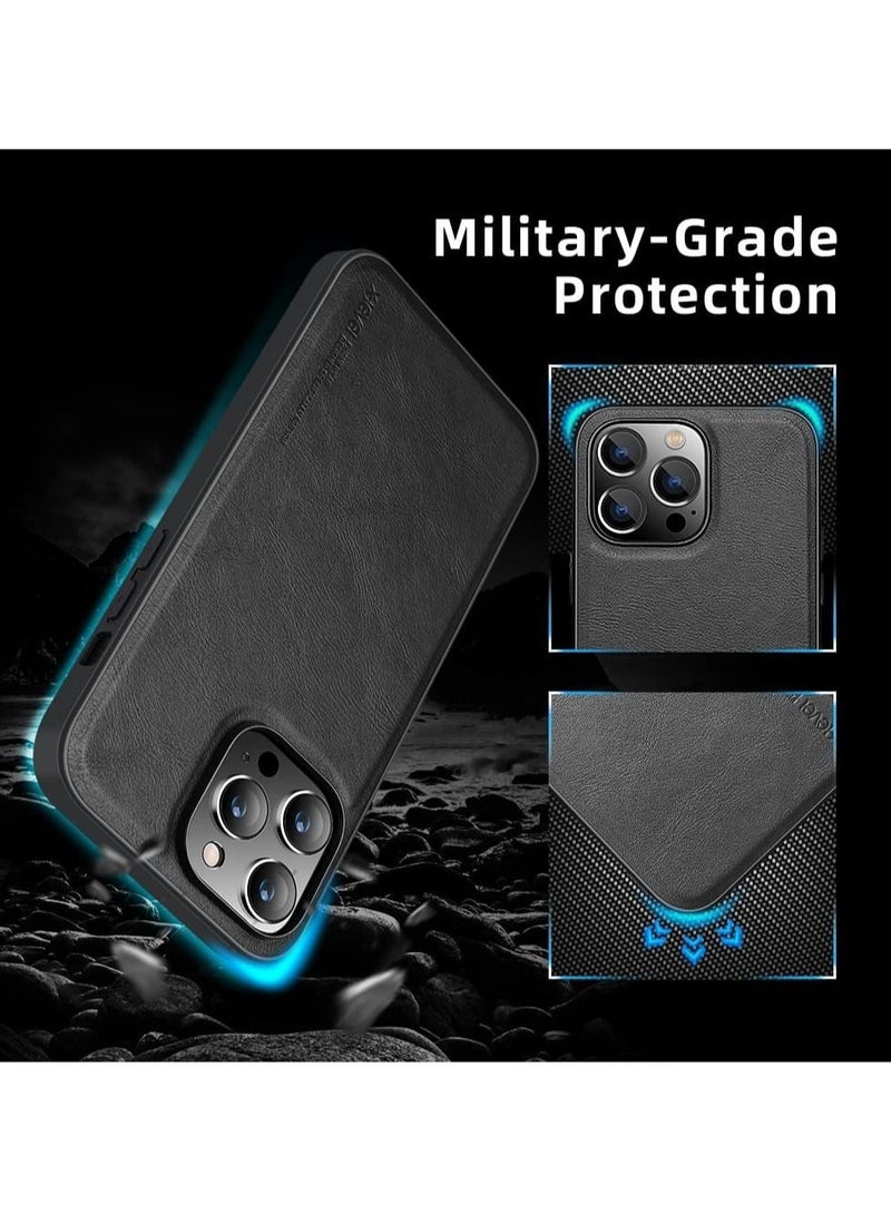 XiuWoo Compatible with iPhone 14 Pro max Case Premium PU Leather Slim Protective Business - Image 2