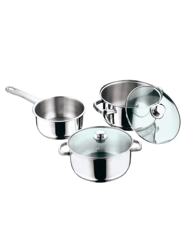 Vinod 5-Piece Stainless Steel Cookware Set with Lid