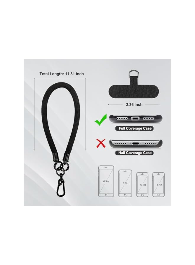 Green Tiger 2-Pack Phone Lanyard, Anti-Theft Wrist Strap, Universal Cell Phone Lanyard, Adjustable Nylon Neck Strap, Crossbody Thick Rope Lanyard, Spacer, Ultra Thin Patch - Image 4