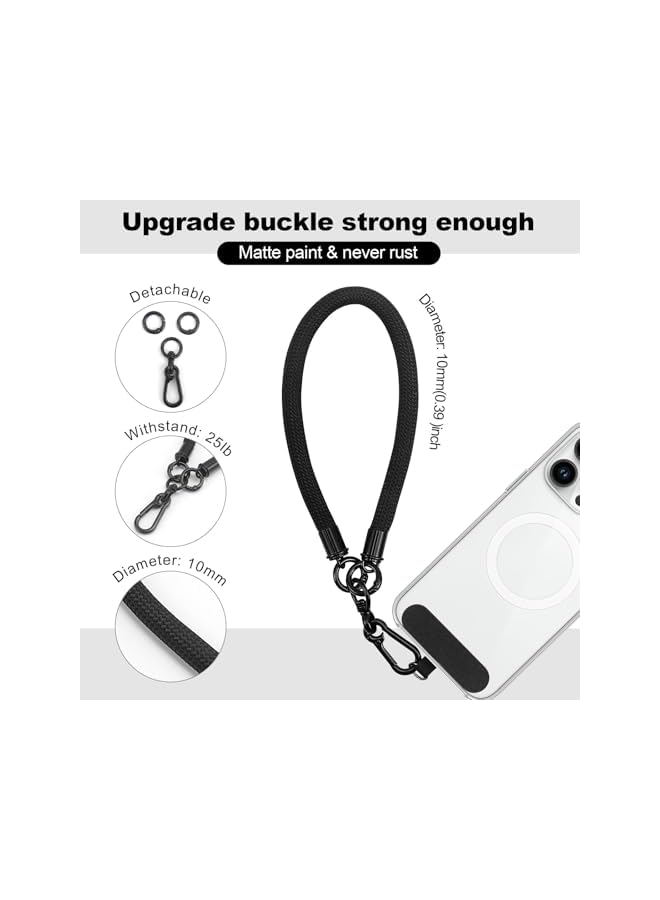 Green Tiger 2-Pack Phone Lanyard, Anti-Theft Wrist Strap, Universal Cell Phone Lanyard, Adjustable Nylon Neck Strap, Crossbody Thick Rope Lanyard, Spacer, Ultra Thin Patch - Image 5