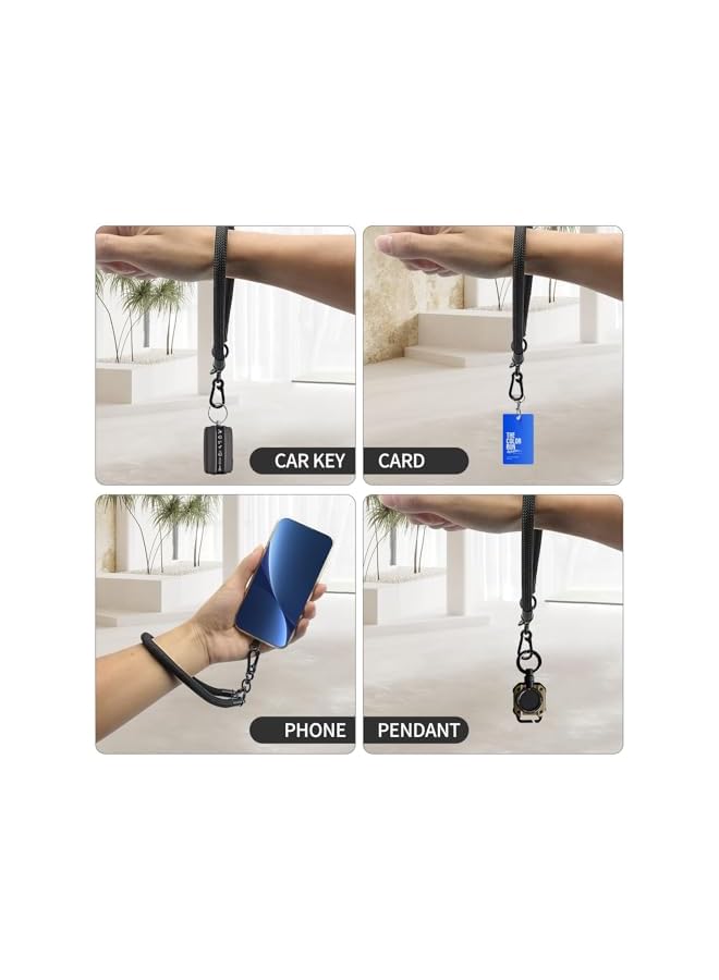 Green Tiger 2-Pack Phone Lanyard, Anti-Theft Wrist Strap, Universal Cell Phone Lanyard, Adjustable Nylon Neck Strap, Crossbody Thick Rope Lanyard, Spacer, Ultra Thin Patch - Image 2