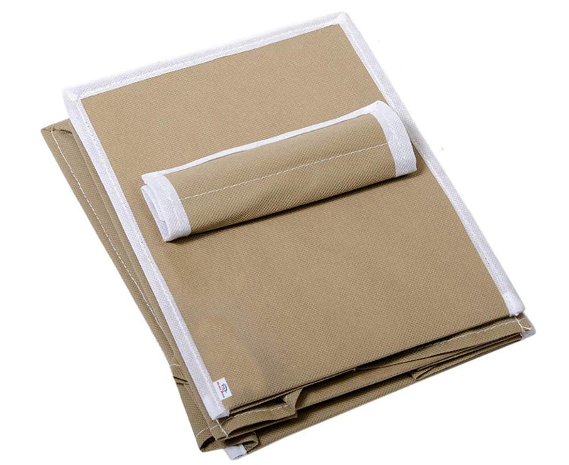 Kuber Industries Heart Home 4 Shelf Closet Hanging Organizer 4 Tier Closet Wardrobe Organizer Clothes Storage Hanger for Family Closet Bedroom Foldable and Universal Fit Grey BrownPack of 2HHEART15331 - Image 5