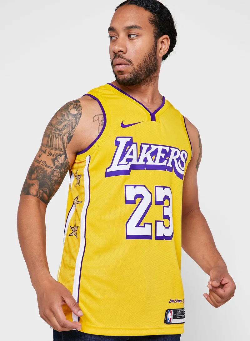 Nike Los Angeles Lakers Lebron James Swingman Jersey