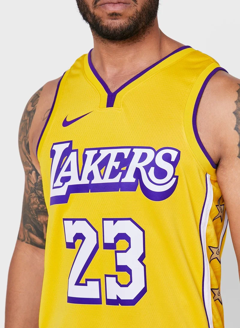 Nike Los Angeles Lakers Lebron James Swingman Jersey
