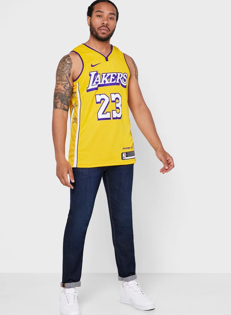 Nike Los Angeles Lakers Lebron James Swingman Jersey