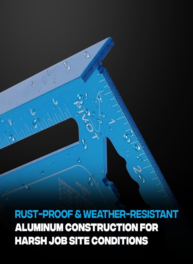 OX Tools Pro Rafter Square 12 Inch/300mm, Carpenters Layout Square, Heavy Duty Aluminum Alloy, Precision, High Visibilty Lazer Etched Markings - Image 3
