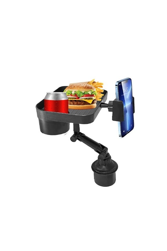 دينكس حامل أكواب مزدوج متعدد الوظائف 2 في 1 للسيارة، حامل أكواب للسيارة قابل للدوران 360 درجة، مناسب لمعظم السيارات وزجاجات المشروبات والقهوة والوجبات الخفيفة - Image 1