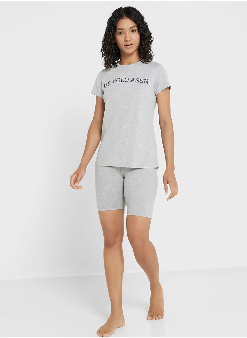 يو اس بولو اسن Logo Band Short Leggings