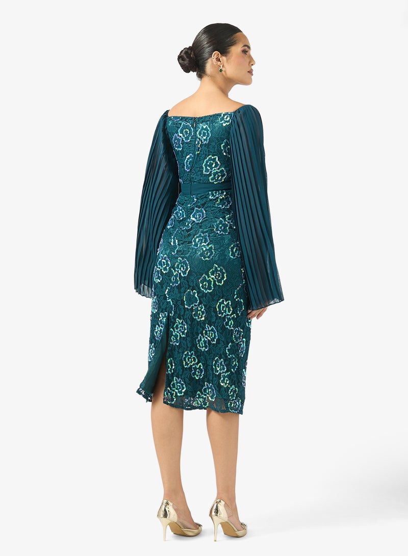 Frock and Frill Mesh Detailed Embellished Dress - Image 2