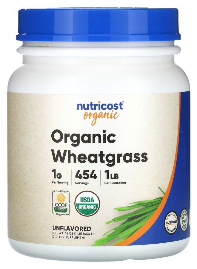 Nutricost Organic Wheatgrass Unflavored 16 oz (454 g)