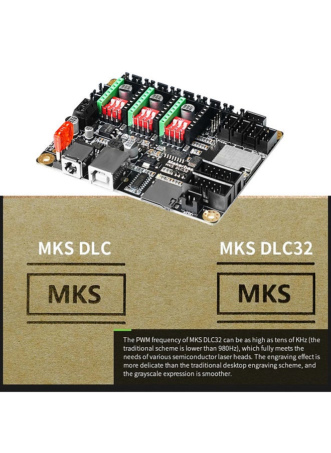Laser Engraver MKS DLC32 V2.1 Mainboard 32bit CNC Upgrade Controller Suitable for CNC Laser Engraving and Cutting Machine