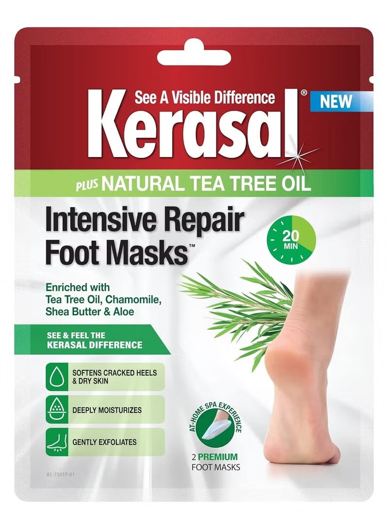 Kerasal Kerasal Intensive Repair Foot Mask Foot Mask for Cracked Heels and Dry Feet, Single ( Pair), 1 Count 