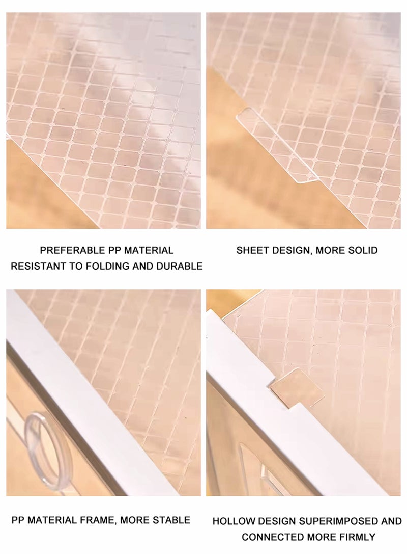 توشيونيكس طقم مكون من 3 صناديق تخزين أحذية شفافة بلاستيكية متعددة الاستخدامات والقابلة للتكديس مع باب شفاف منظم أحذية مقاوم للغبار للأحذية الرياضية والكعب العالي، مدخل المنزل تحت الخزانة درج بلاستيكي لغرف النوم خزانة رف عرض الأحذية للرجال والنساء. - Image 4