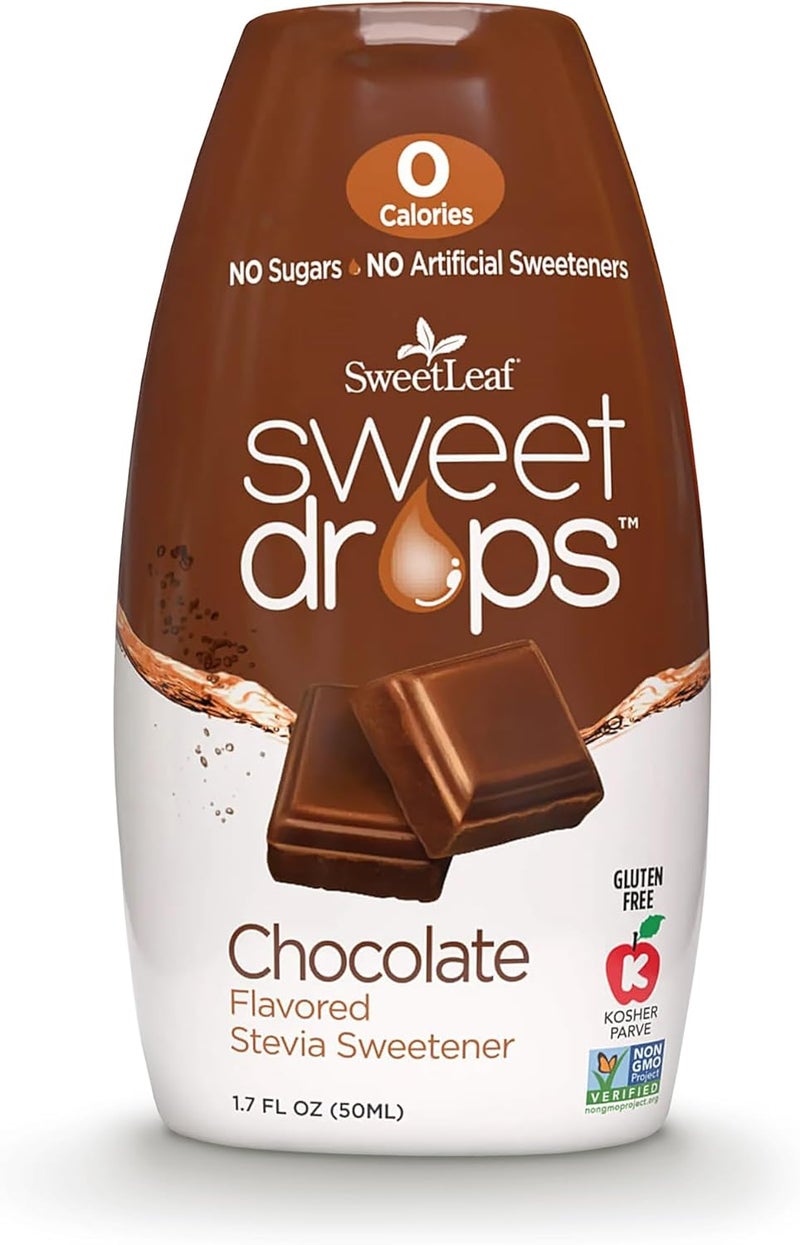 SweetLeaf Chocolate Flavored Stevia Sweet Drops - 1.7 oz (50ml) Liquid Sweetener - Image 1