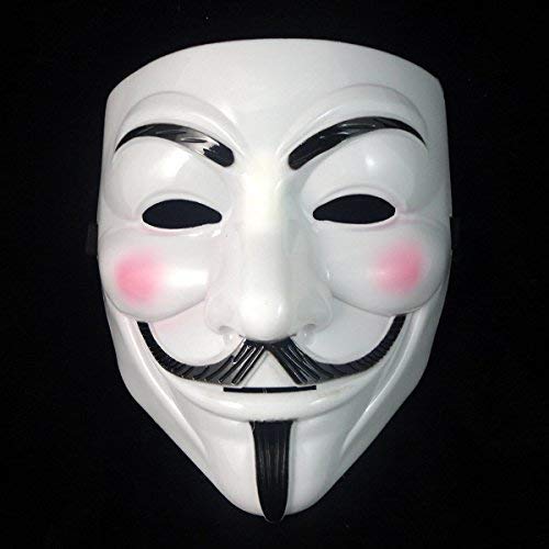 FAVELA Unisex Long lasting Theme Parties Versatile Vendetta Comic Anonymous Face Mask (Comic White (Set of 2) - Image 2