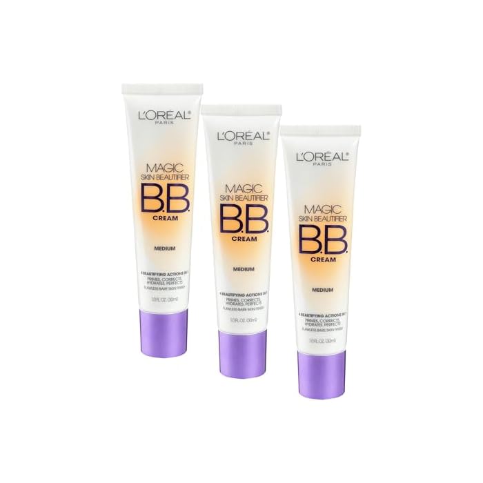L'Oréal Paris Makeup Magic Skin Beautifier BB Cream Tinted Moisturizer, Medium, 1 fl oz, 1 Count (Pack of 3)