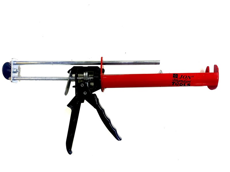 Jon Bhandari Tools Heavy Duty Double Barrel Caulking Gun – Dual Steel Silicone Sealant Applicator for 310ml & 400ml Cartridges | Ideal for Construction, Automotive, Manufacturing, DIY - Image 1