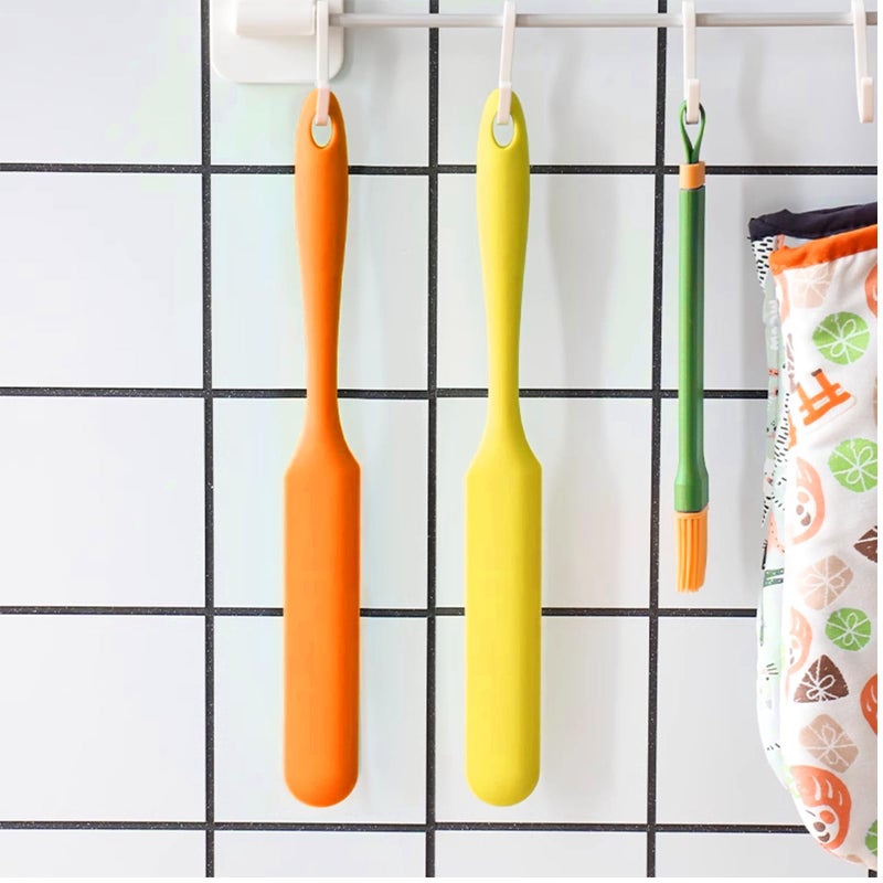 CATOSUM 4 Pcs Silicone Jar Spatulas, Non-Stick Heat Resistant Cake Cream Spatulas Set, 9.8 inch Cake Cream Butter Spatulas(4 colorsï¼‰ - Image 5