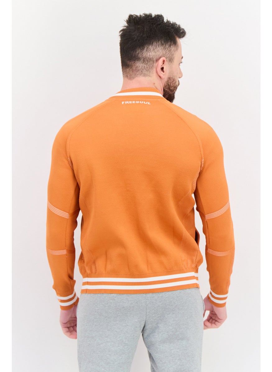 Men Stand Collar Brand Logo Long Sleeves Sweatshirt, Orange - pzsku/ZF2AF2481B61909F6B8A3Z/45/_/1737643095/33547973-e0ba-4cf5-84f2-c21d5baf4297