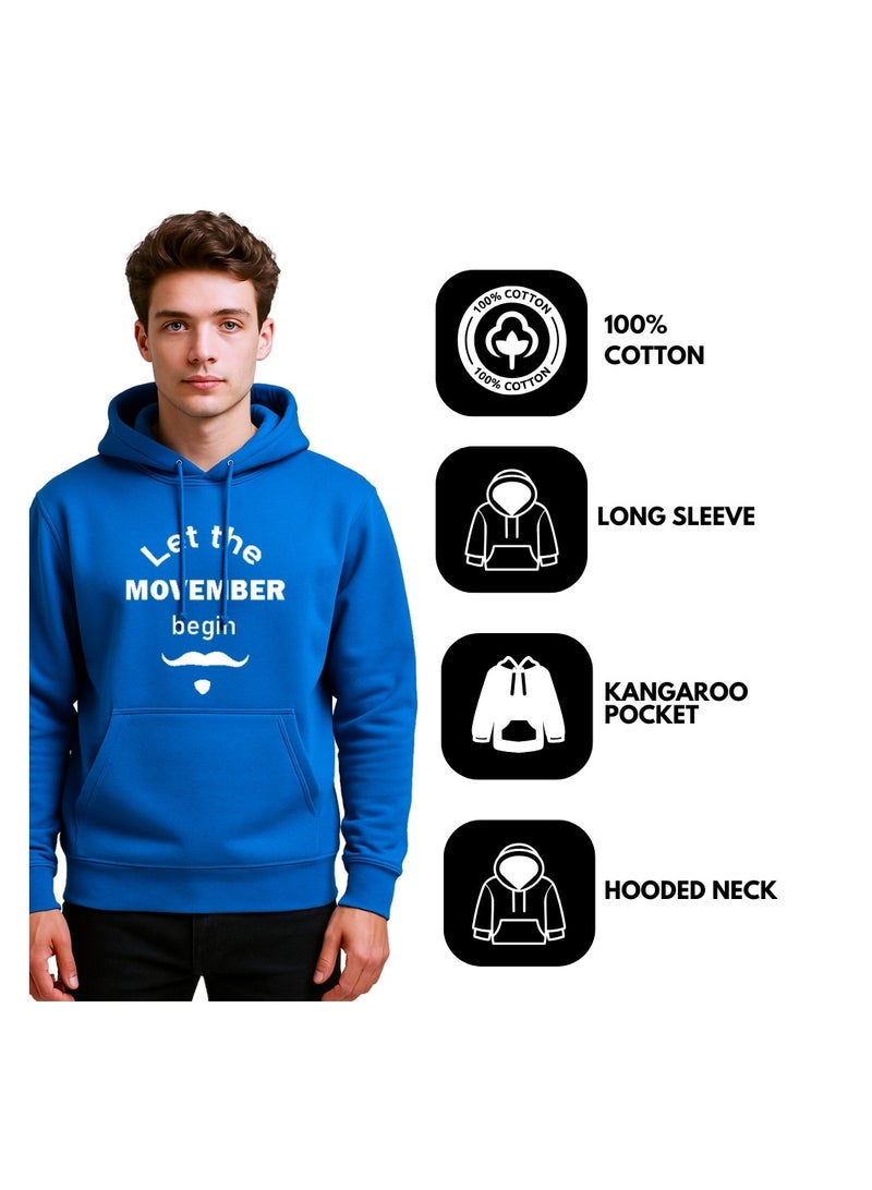 PRINTSHOP4ME Movember Unisex Hoodies For Men And Women–Soft Cotton Pullover Hoodie With Drawstring–Comfortable Long Sleeve–Ideal For Movember Awareness - Image 3