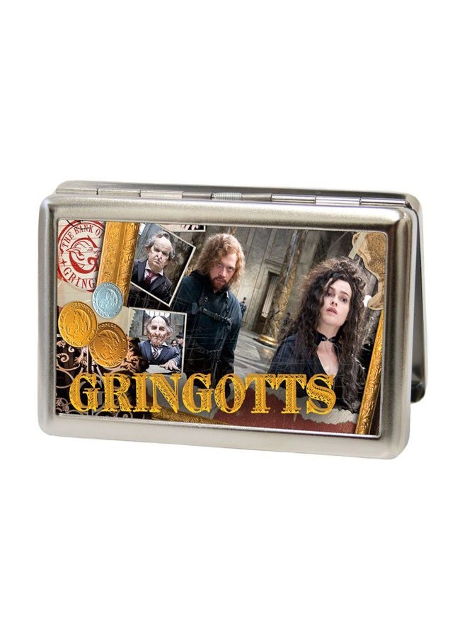 Buckle Down Business Card Holder - GRINGOTTS Bank Break-in Scene Goblins/"Gragomir" &"Bellatrix" - Large - Image 1