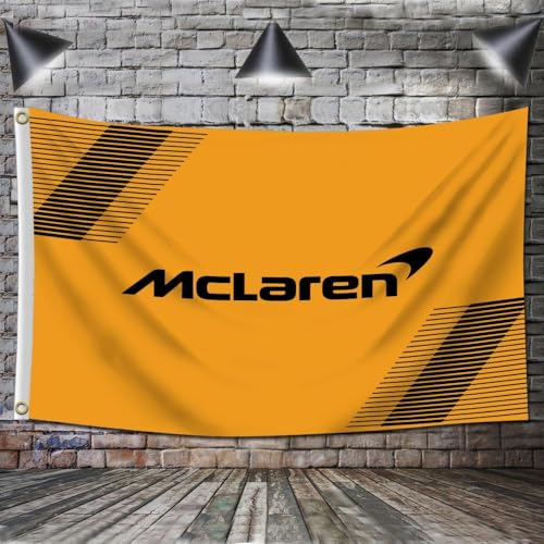 FOMSTOREG Formula One F1 McLaren Flag Banner 3x5 Feet - Premium Car Fan Merch with Brass Grommets - Ideal for Outdoor Sports Enthusiasts - Image 3