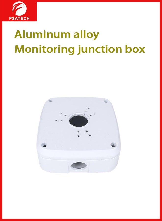FSATECH صندوق وصلات المراقبة 130*130*52 مم، سبائك الألومنيوم، حاوية GE Engineering مختومة DIY صندوق وصلات طرفية، قطعة واحدة، أبيض - Image 1