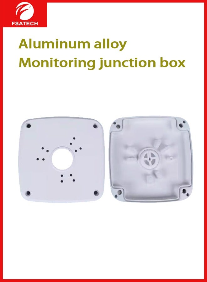 FSATECH صندوق وصلات المراقبة 130*130*52 مم، سبائك الألومنيوم، حاوية GE Engineering مختومة DIY صندوق وصلات طرفية، قطعة واحدة، أبيض - Image 3