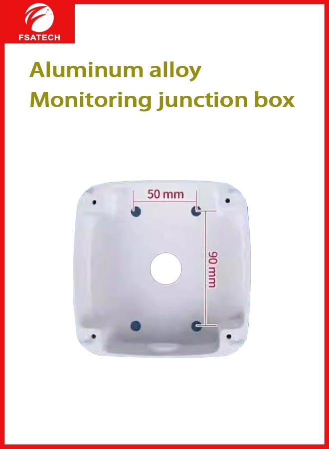 FSATECH صندوق وصلات المراقبة 130*130*52 مم، سبائك الألومنيوم، حاوية GE Engineering مختومة DIY صندوق وصلات طرفية، قطعة واحدة، أبيض - Image 4