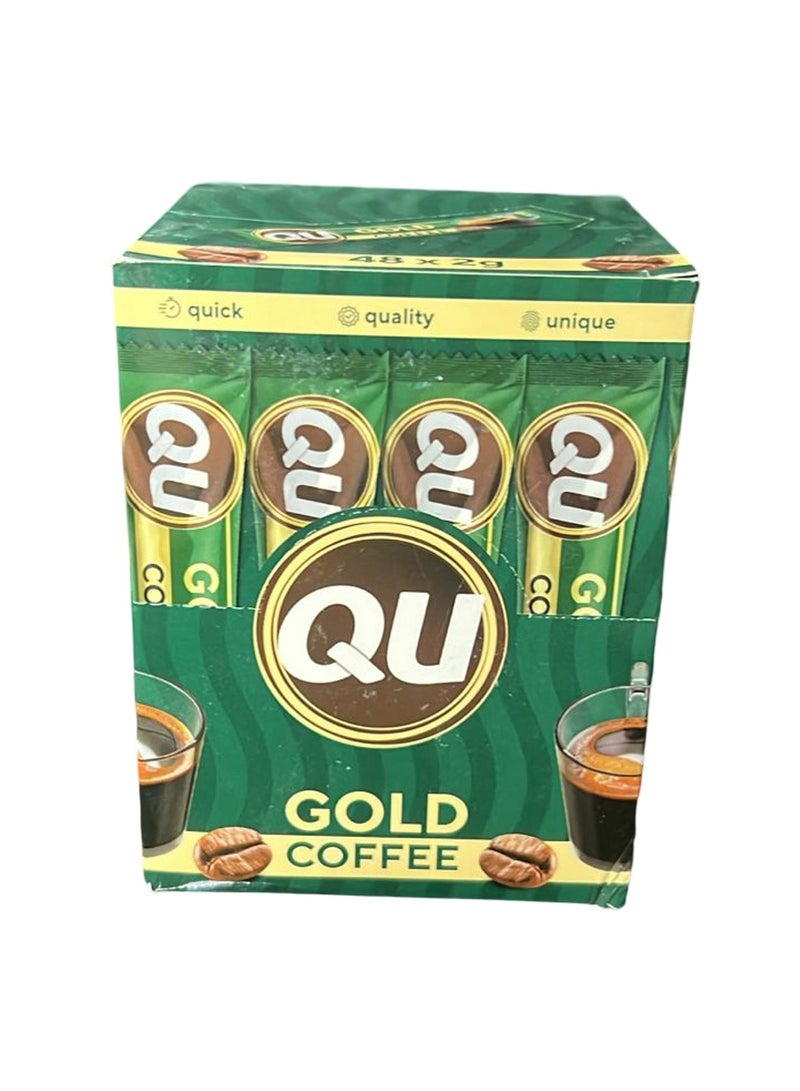 قهوة سريعة التحضير، جولد,  48 كيس × 2 غرام - نكهة غنية وقوية - Image 1