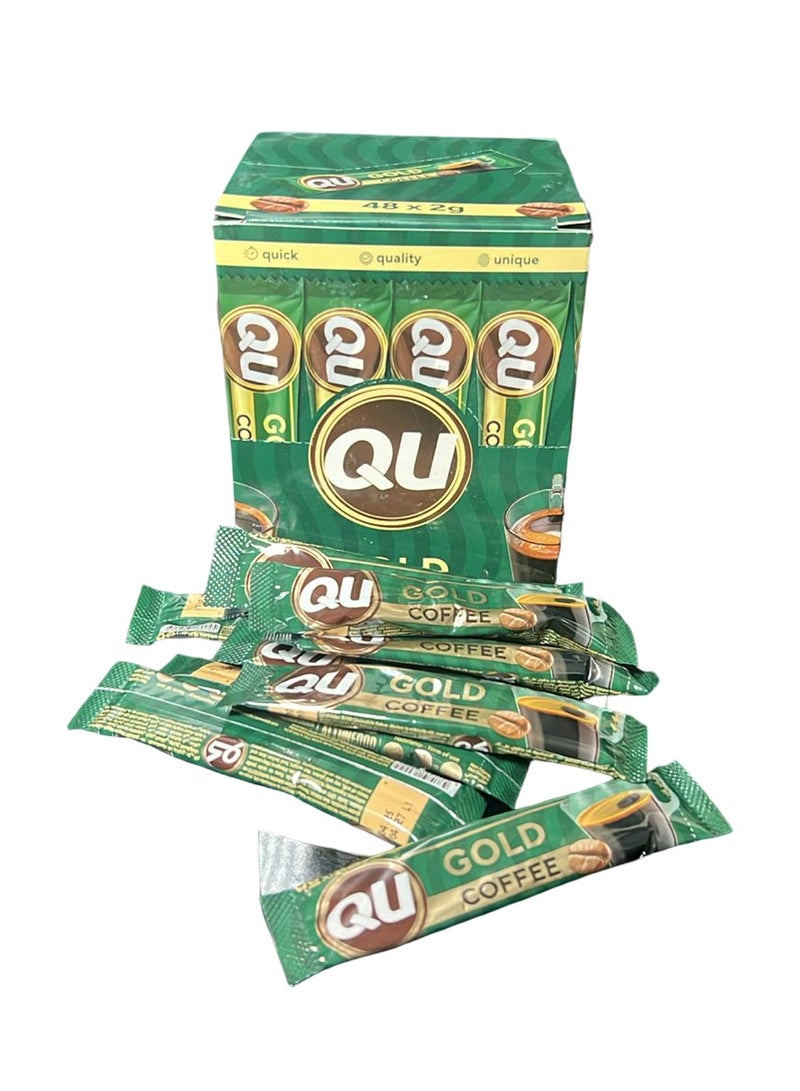 قهوة سريعة التحضير، جولد,  48 كيس × 2 غرام - نكهة غنية وقوية - Image 2