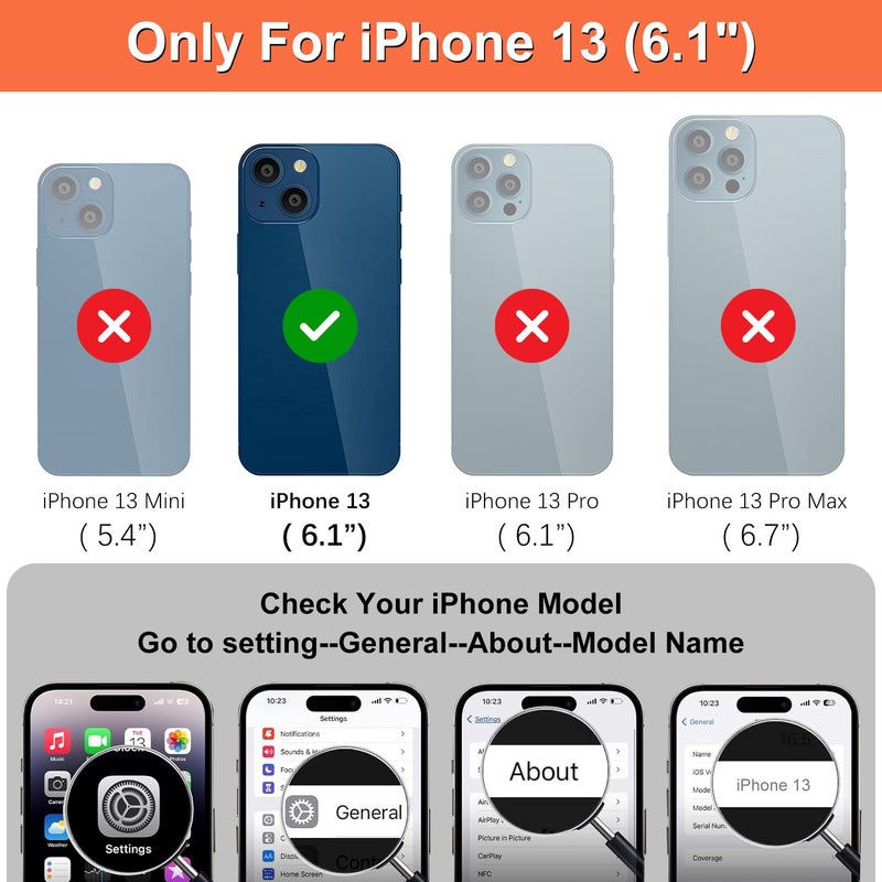 iCoverCase Compatible with iPhone 13 Phone Case with Card Holder, Wallet Case for Women Men RFID Blocking PU Leather Protective Case 6.1 Inch (Beige Leopard) - Image 2