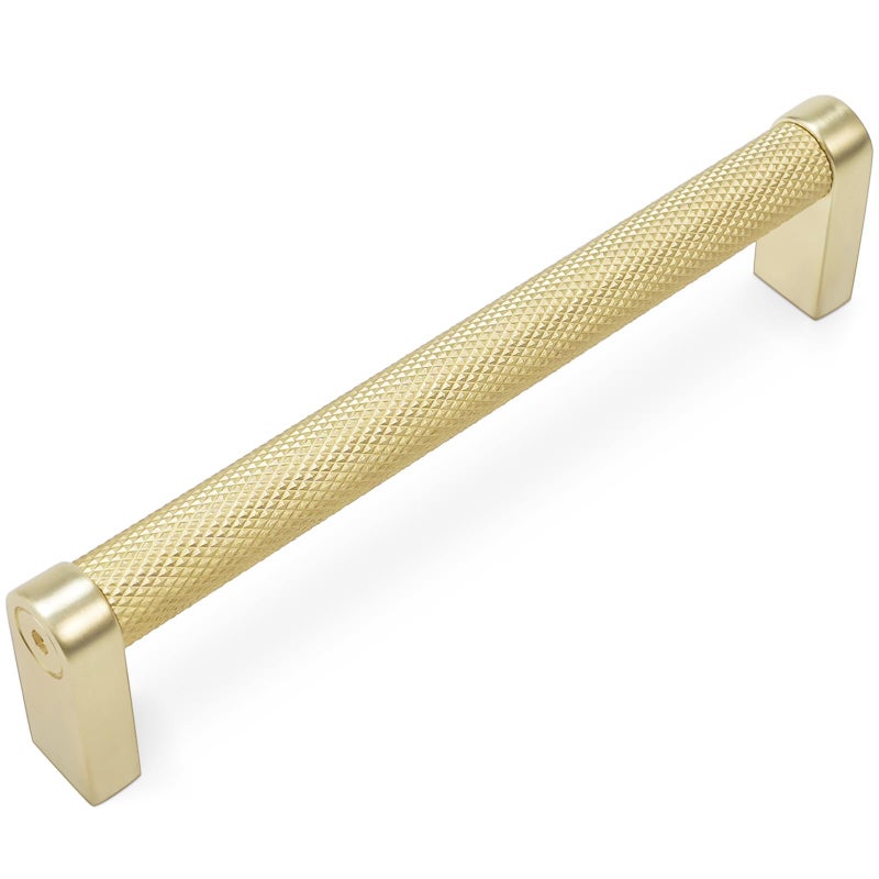 POVEFONK 10 Pack 614 inch160mm Brushed Brass Kitchen Cabinet Handles Knurled Cabinet Pulls Gold Drawer Pulls Kitchen Cabinet Hardware Handles Drawer Pulls Dresser Handles - Image 2